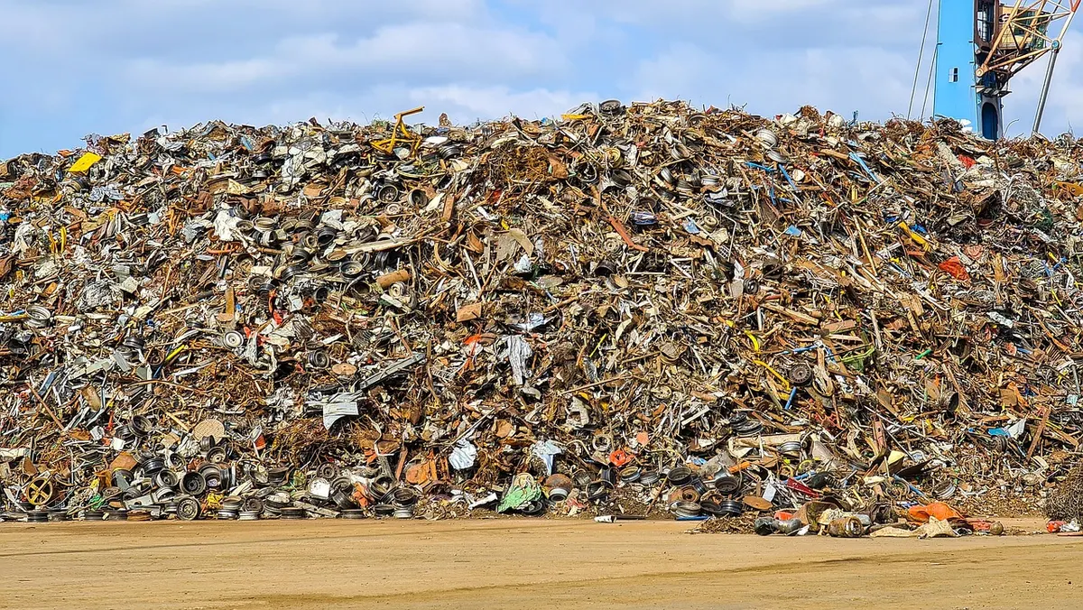 Mountain of metal scrap